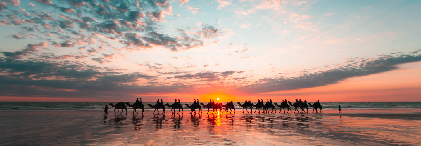 Camel ride on Cable Beach, WA