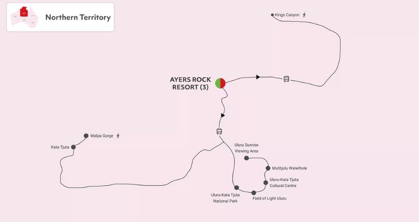 Red Centre Highlights map